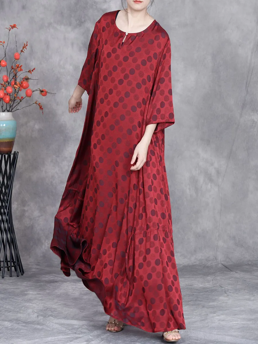 FLYTONN- Women Summer Artsy Dot Irregular Strap Maxi Dress OP1030