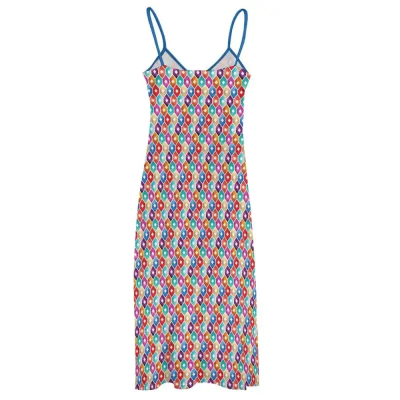 Get Your Sunshine On with this Geometric Spaghetti Strap Maxi Dress