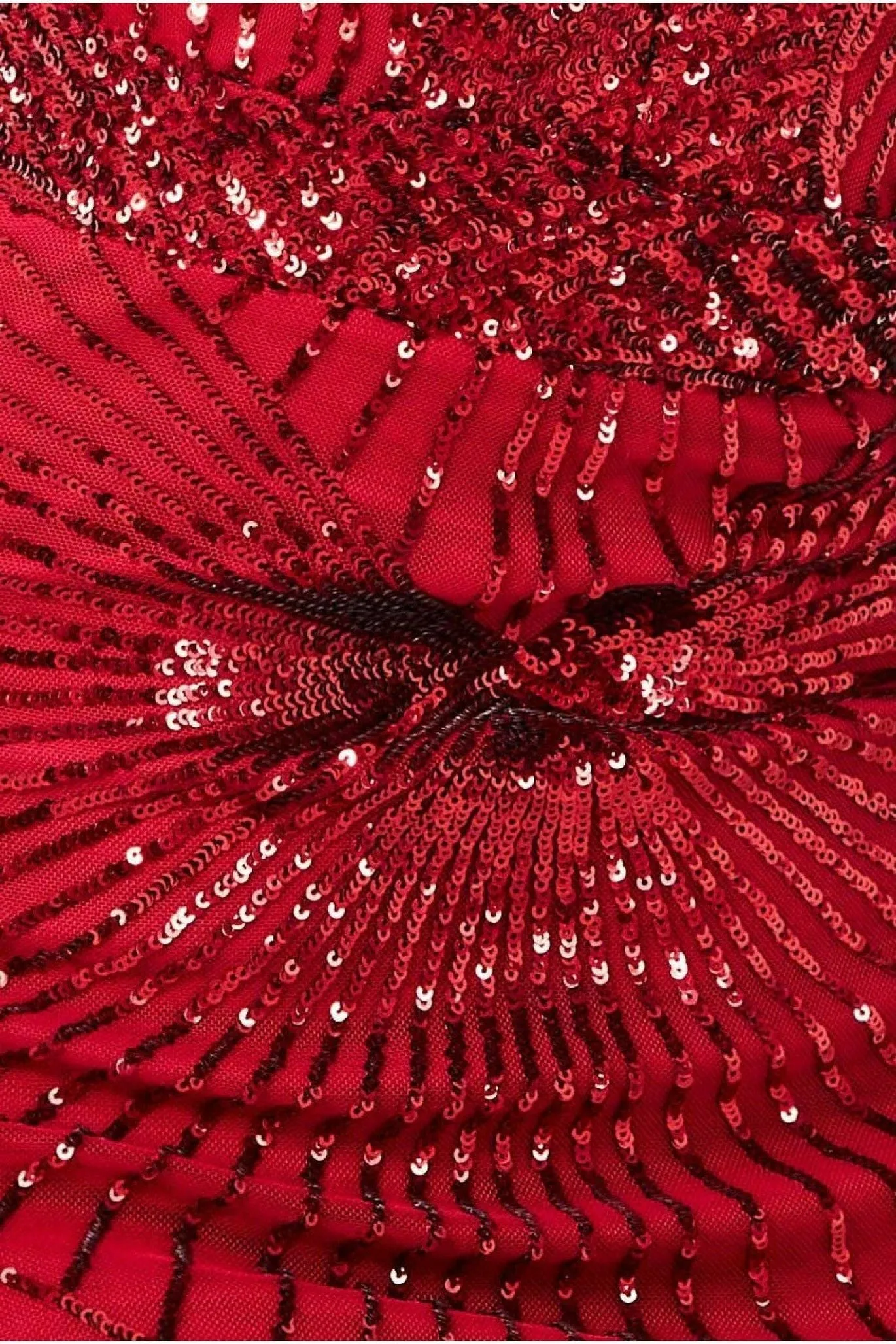 Goddiva Starburst Effect Maxi Dress - Red