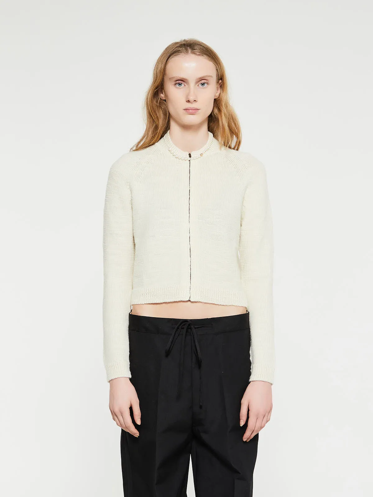 Knit Cardigan in Off White
