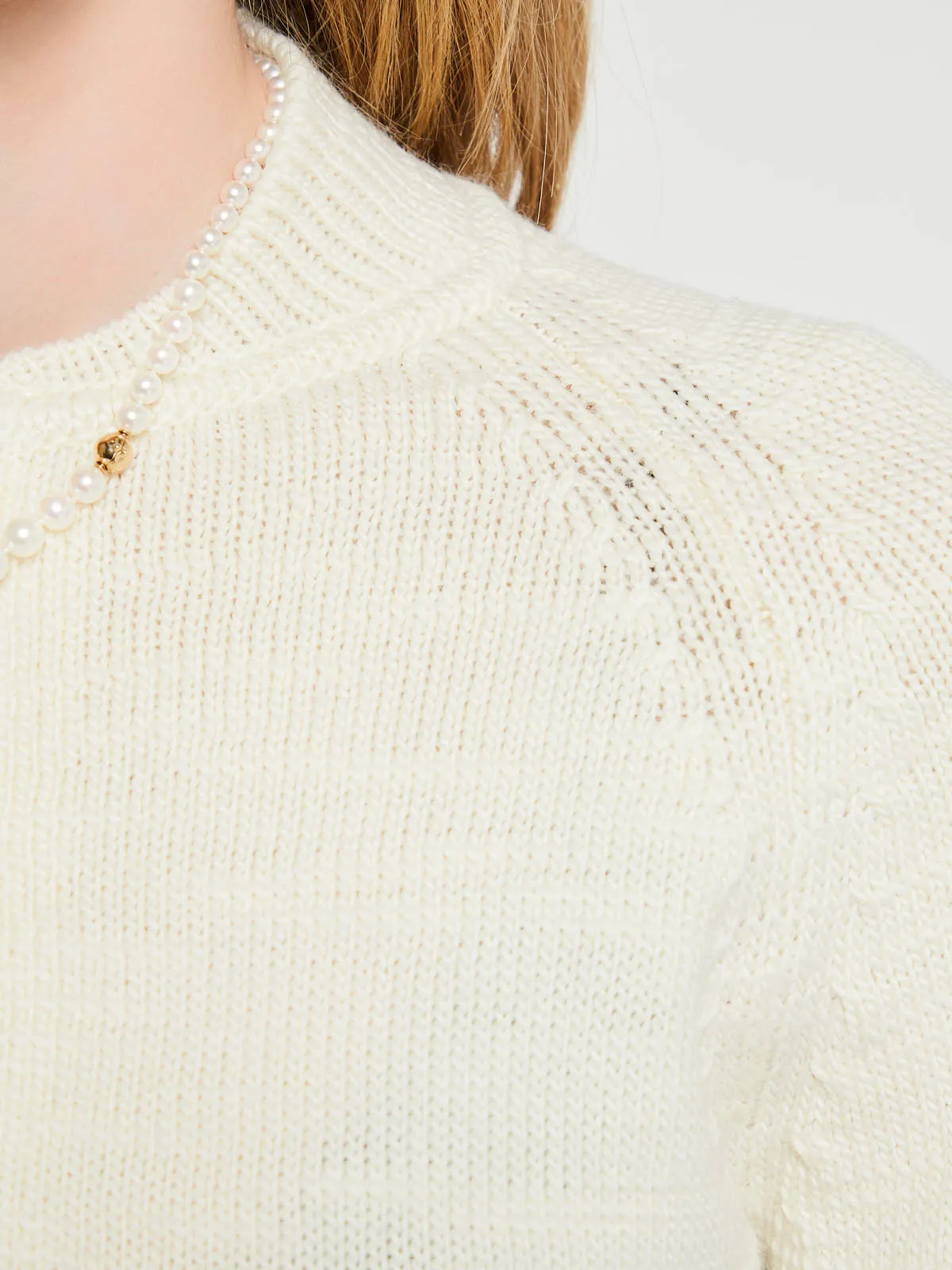 Knit Cardigan in Off White