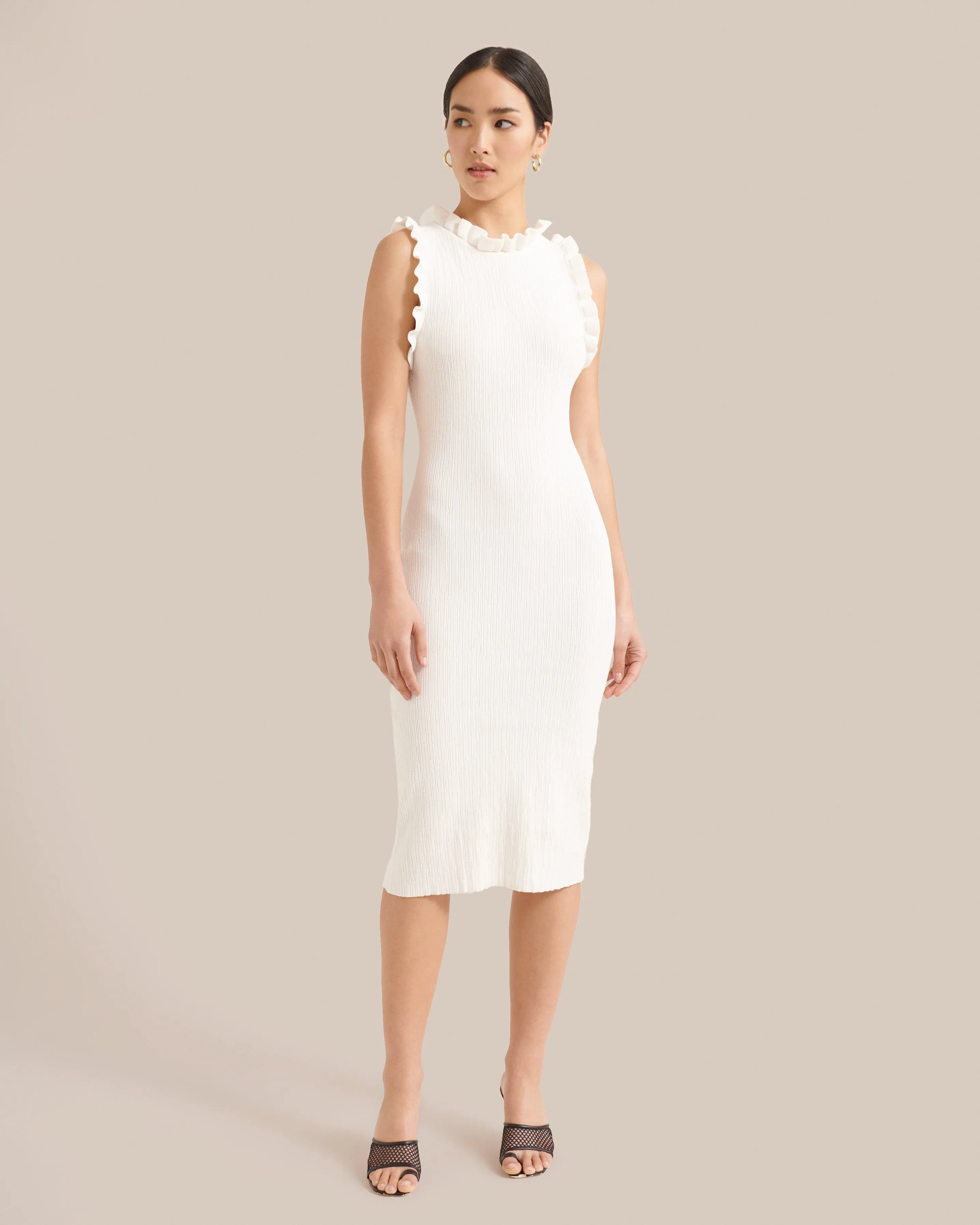 Madelyn Ruffle Trim Midi Dress