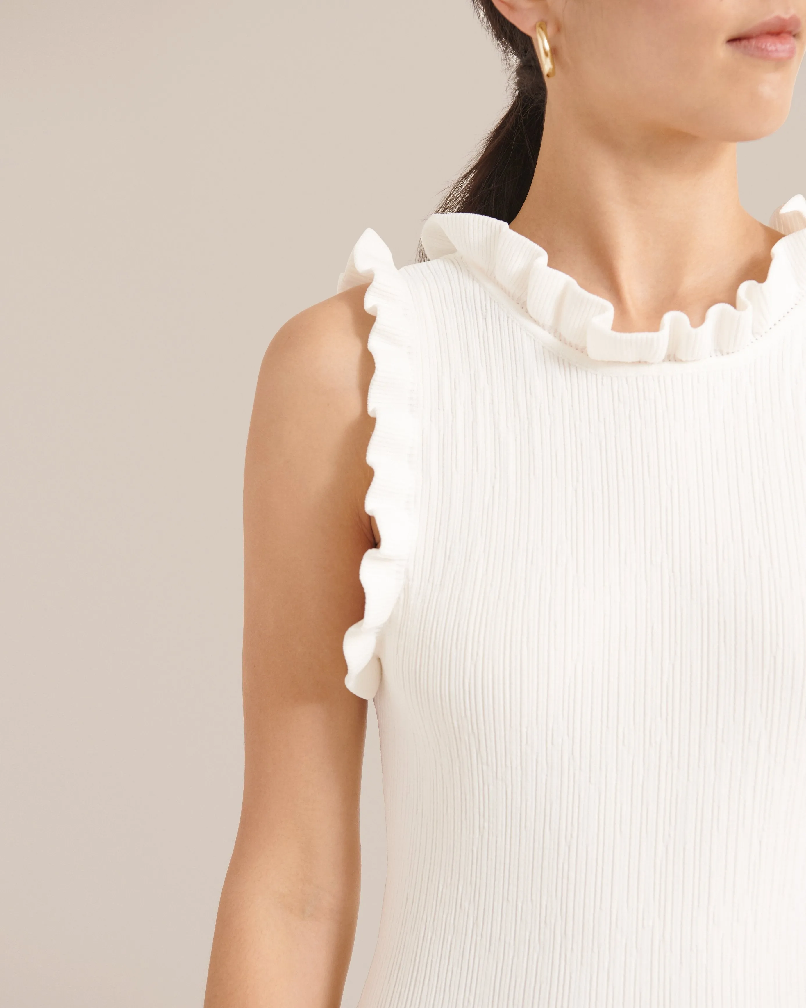 Madelyn Ruffle Trim Midi Dress