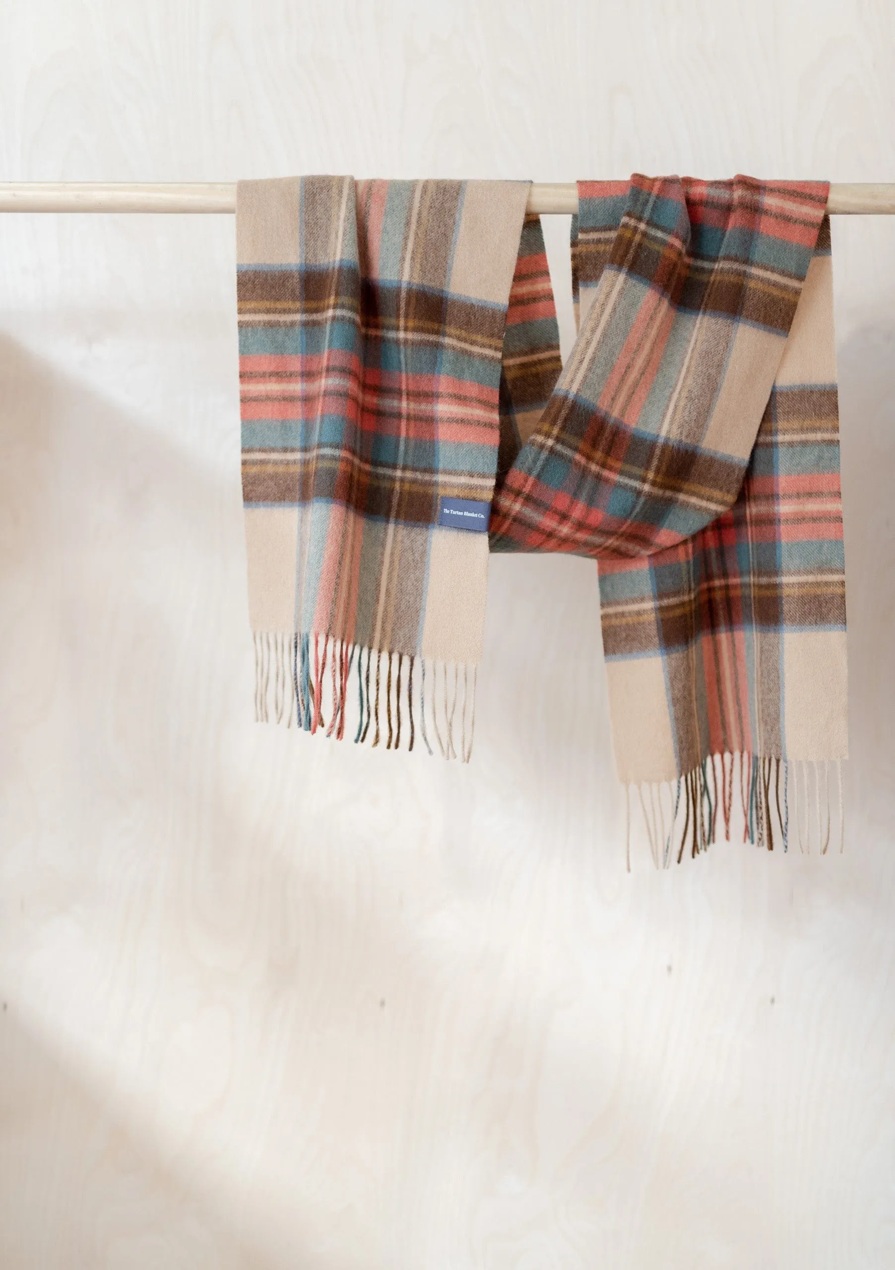Men's Cashmere Scarf in Stewart Dress Antique Tartan