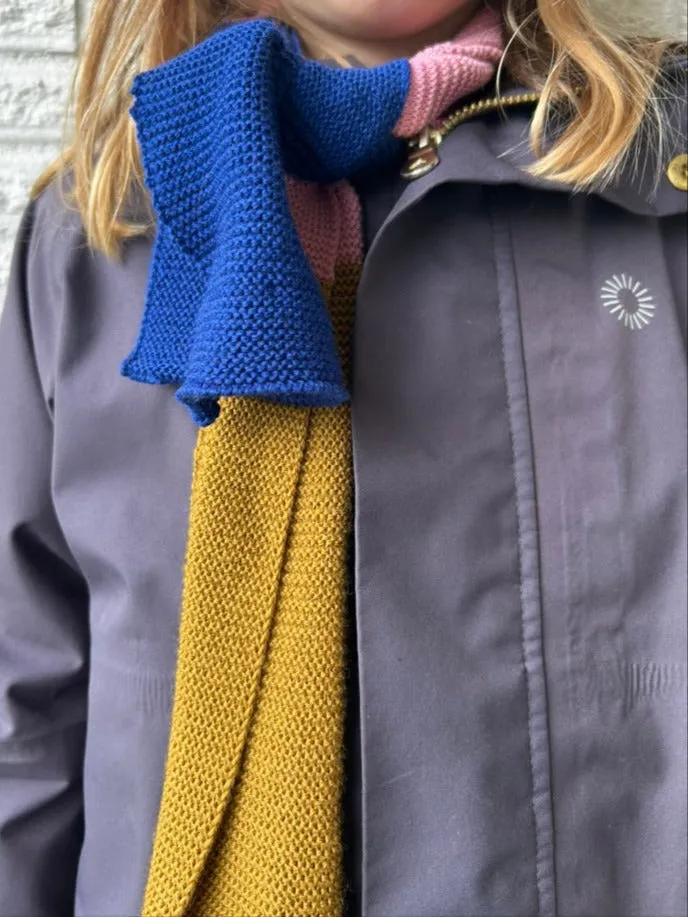 Merino Wool 3-colored Knitted Scarf