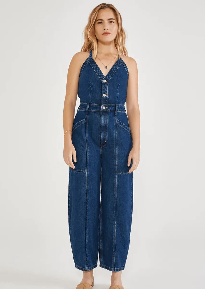 Milou Jumpsuit in Midnight Dive