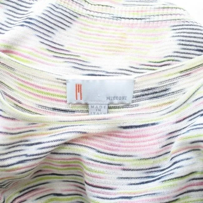 Missoni Pink Brown Gold Lime White Top Cardigan Twin Set
