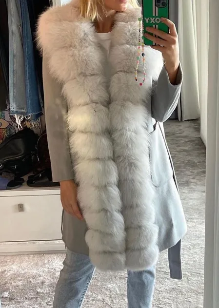 Monroe Cashmere & Wool, Fox Fur Coat