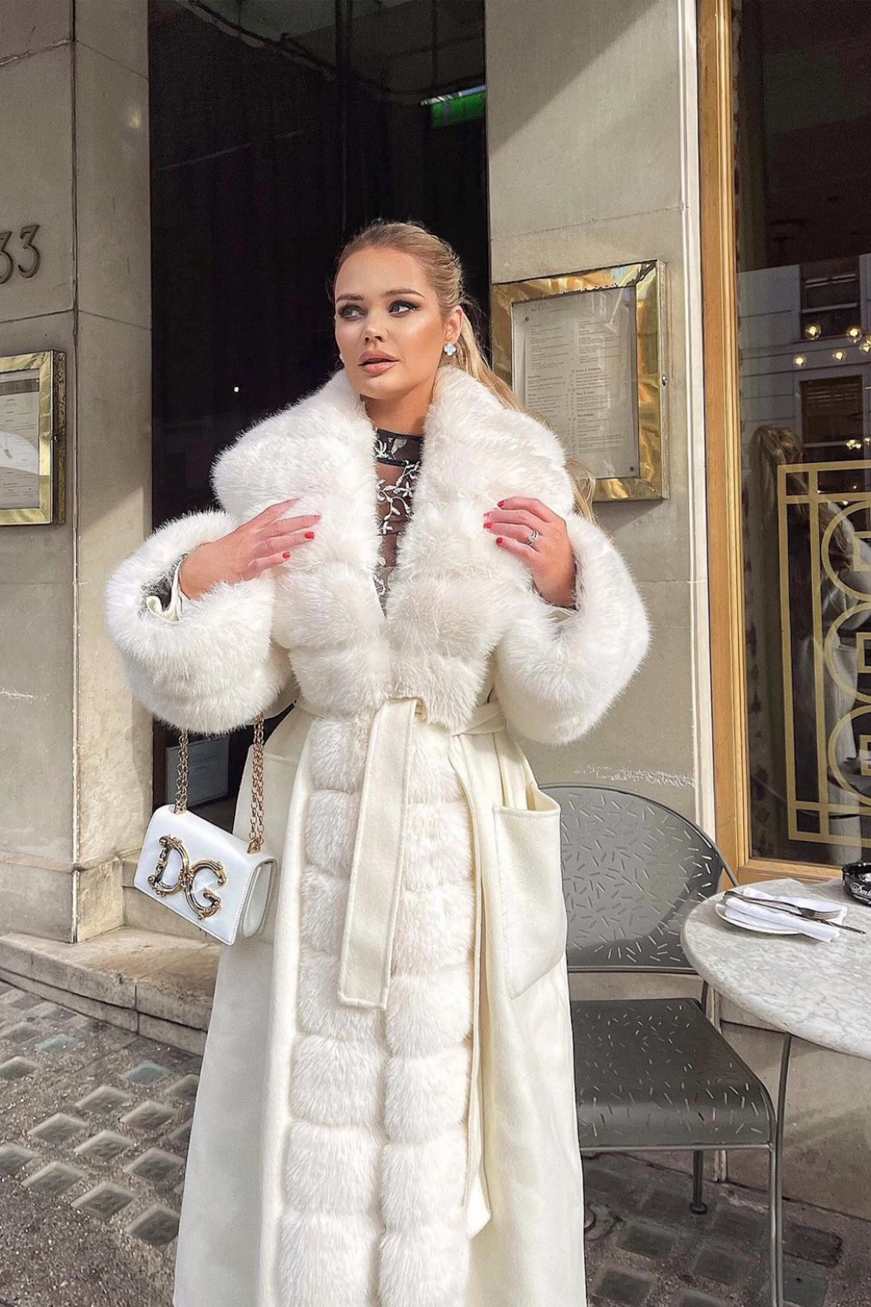 Monroe Cashmere & Wool, Fox Fur Coat