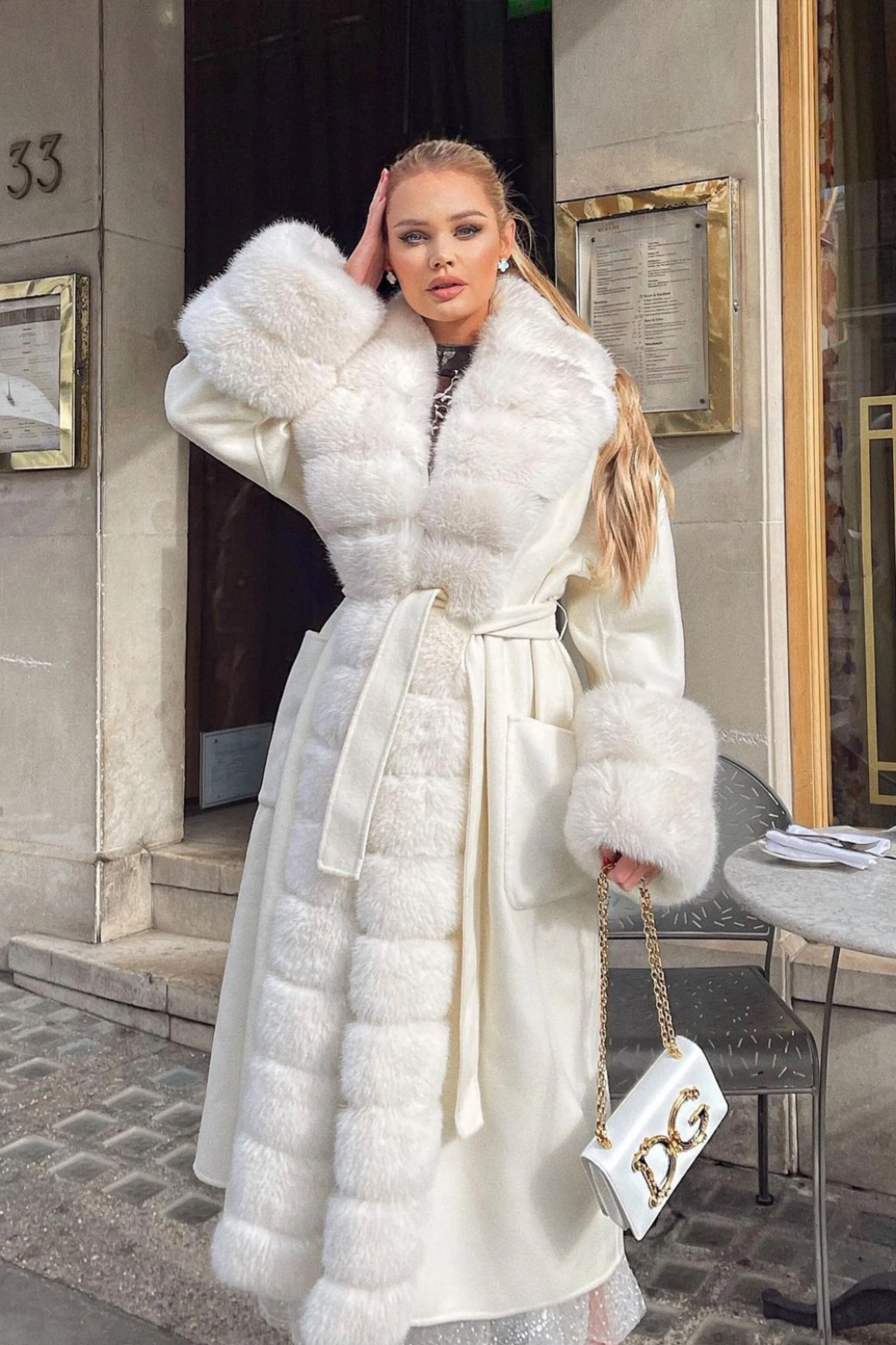 Monroe Cashmere & Wool, Fox Fur Coat