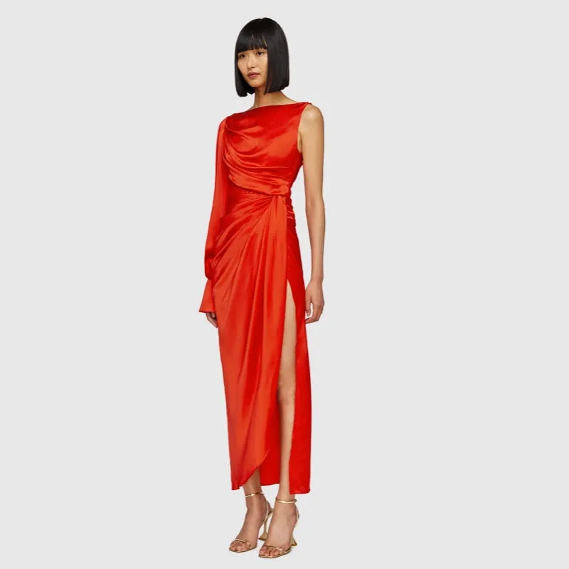 Nina One Shoulder Draped Dress