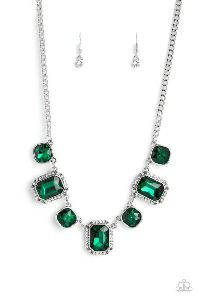 Paparazzi Necklace ~ Royal Rumble - Green