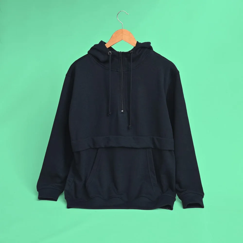 Polo Republica Men's Antwerp Quarter Zipper Terry Hoodie
