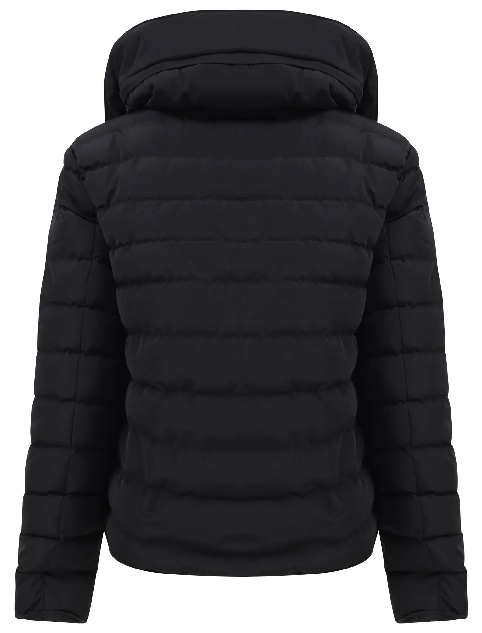 Quince Quilted Puffer Jacket with Extendable Hood in Black - Tokyo Laundry