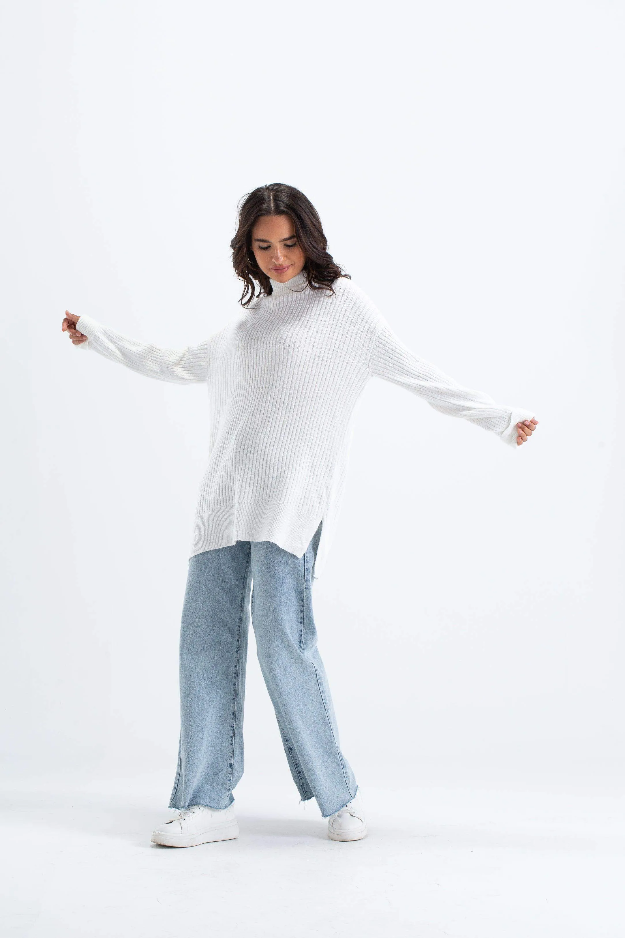 Ribbed Oversized Pullover