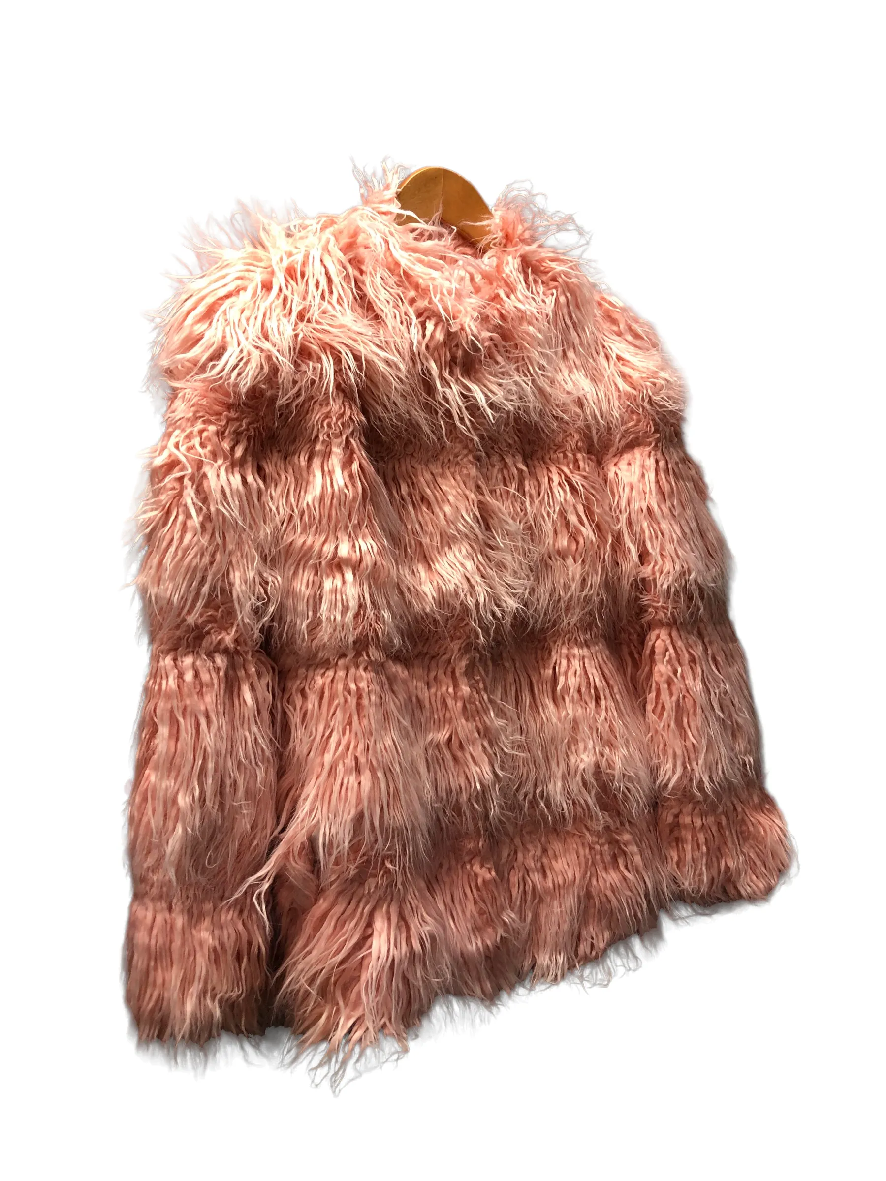 Shag Faux Fur Pink Coat