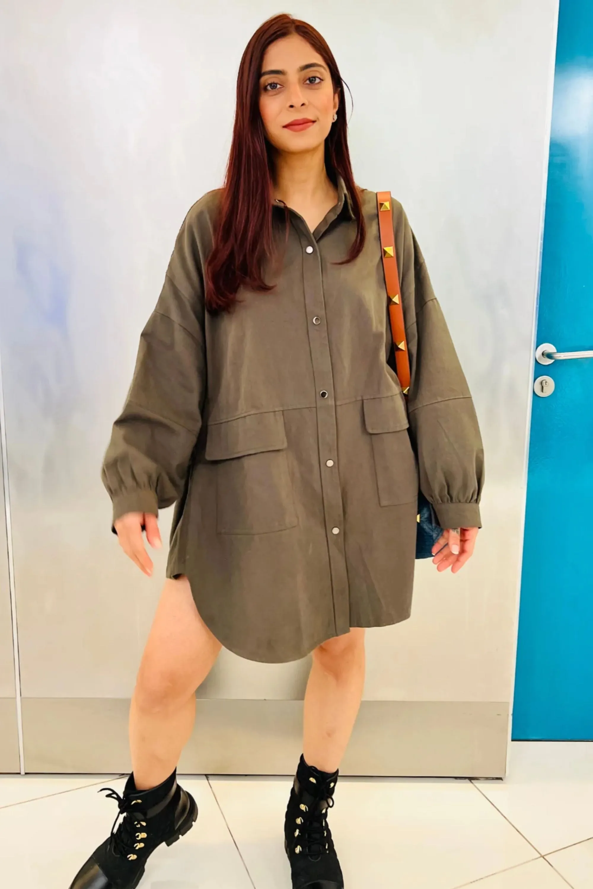 Shamrock Oversized Shirt Dress