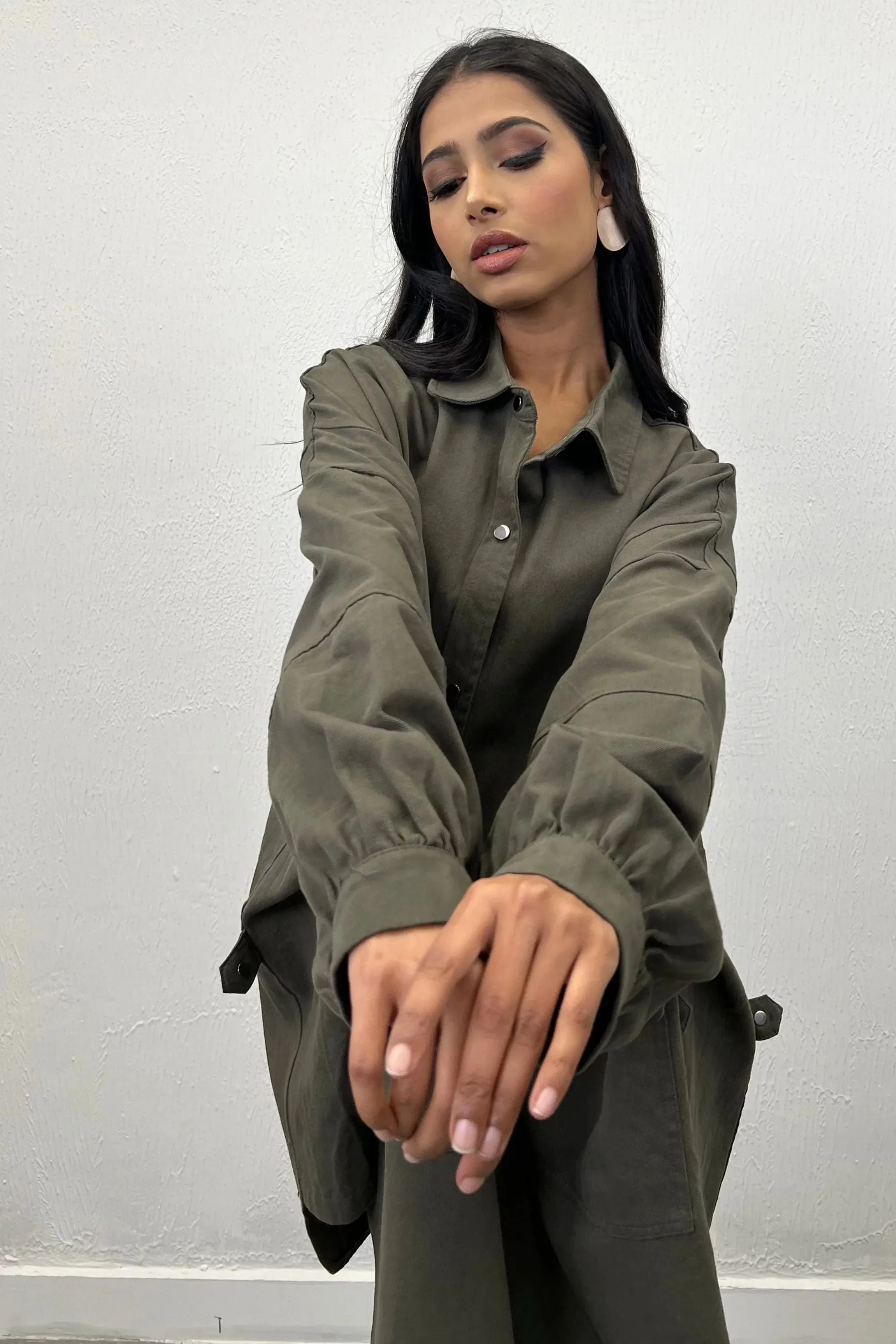 Shamrock Oversized Shirt Dress