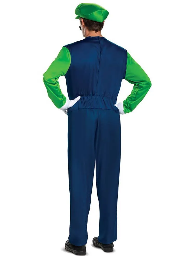 Super Mario Mens Deluxe Padded Luigi Costume