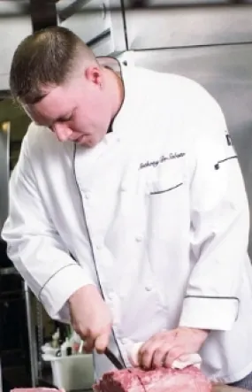White Master Chef Coat with Executive Black Trim