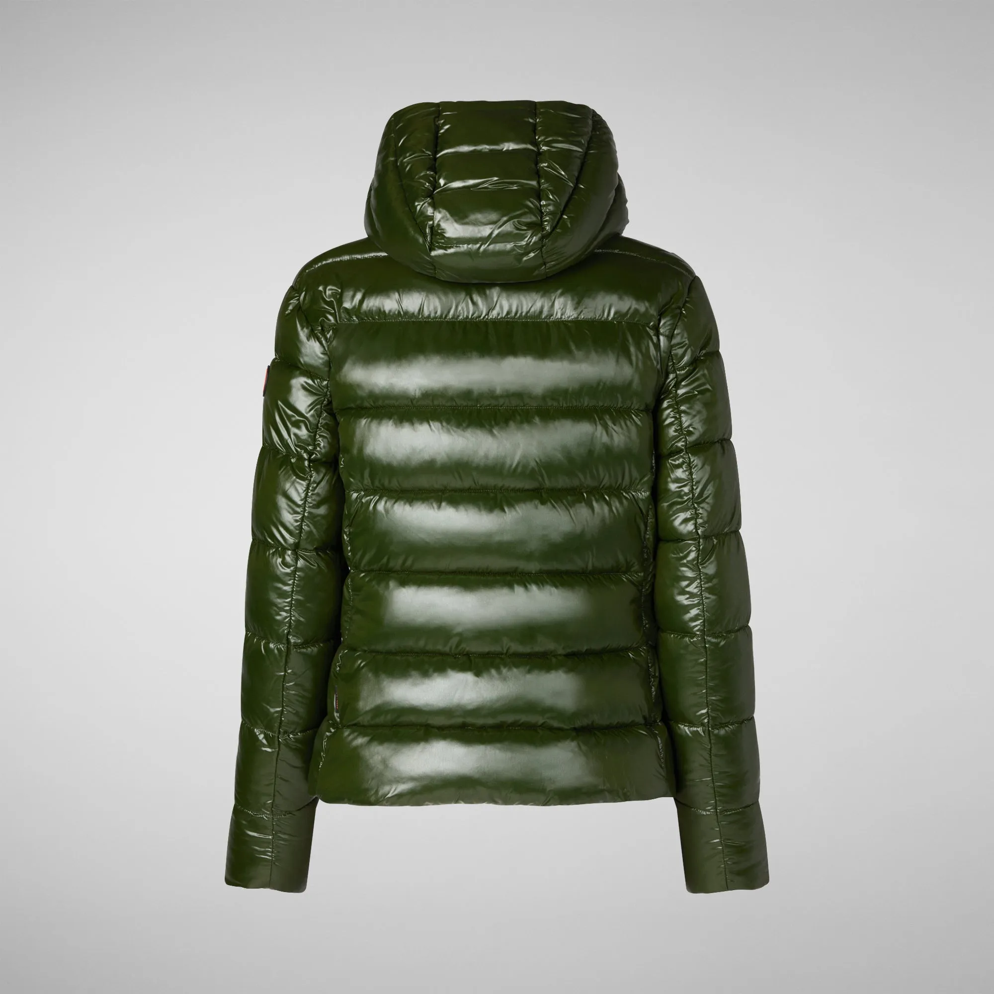 Women's Hooded Puffer Jacket Cosmary in Pine Green