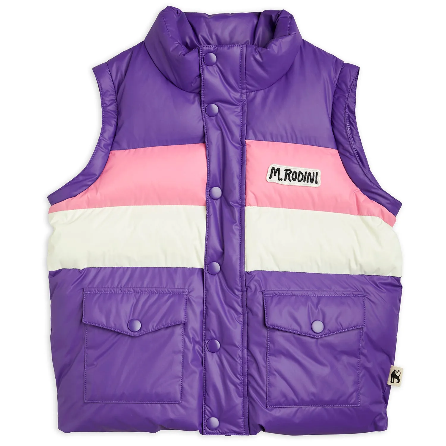 Zip Sleeve Convertible Retro Puffer Jacket